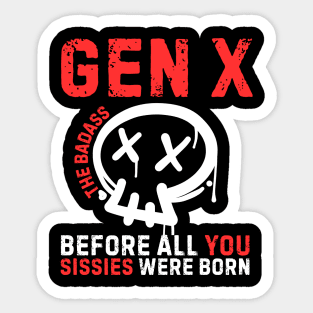 Badass Gen X Generation X Sticker